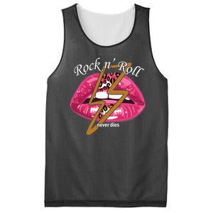 Rock And Roll Never Dies Lips Mesh Reversible Basketball Jersey Tank