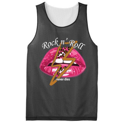 Rock And Roll Never Dies Lips Mesh Reversible Basketball Jersey Tank
