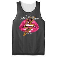 Rock And Roll Never Dies Lips Mesh Reversible Basketball Jersey Tank