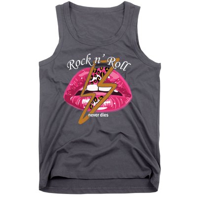 Rock And Roll Never Dies Lips Tank Top