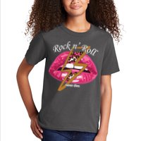 Rock And Roll Never Dies Lips Kids T-Shirt