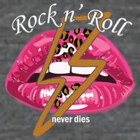 Rock And Roll Never Dies Lips Kids T-Shirt