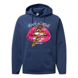 Rock And Roll Never Dies Lips Performance Fleece Hoodie