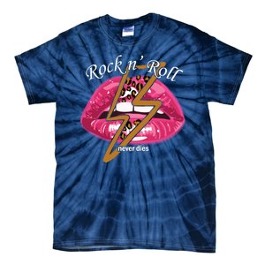 Rock And Roll Never Dies Lips Tie-Dye T-Shirt