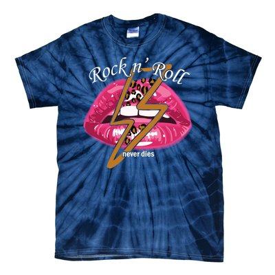 Rock And Roll Never Dies Lips Tie-Dye T-Shirt