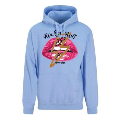 Rock And Roll Never Dies Lips Unisex Surf Hoodie