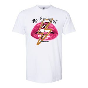 Rock And Roll Never Dies Lips Softstyle CVC T-Shirt