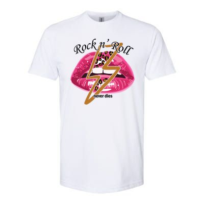 Rock And Roll Never Dies Lips Softstyle® CVC T-Shirt