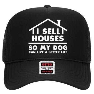 Realtor Art Real Estate House Lovers High Crown Mesh Back Trucker Hat