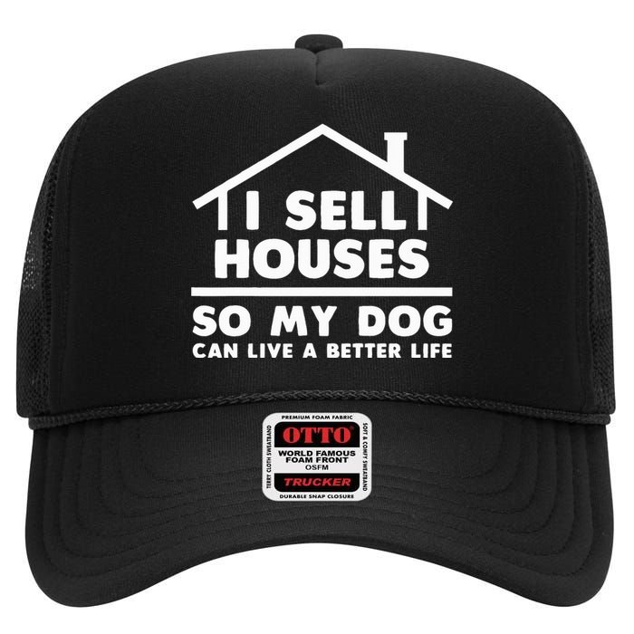 Realtor Art Real Estate House Lovers High Crown Mesh Back Trucker Hat