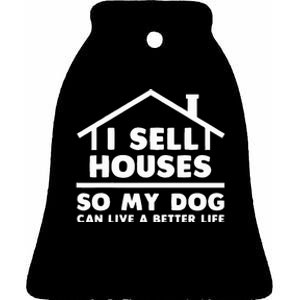 Realtor Art Real Estate House Lovers Ceramic Bell Ornament