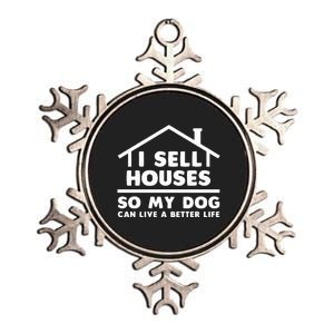 Realtor Art Real Estate House Lovers Metallic Star Ornament