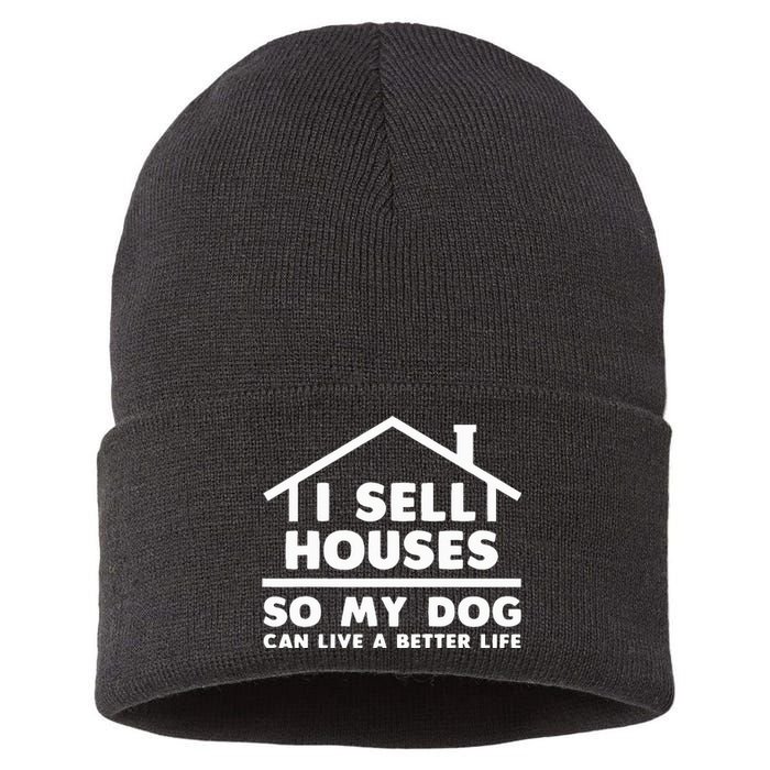 Realtor Art Real Estate House Lovers Sustainable Knit Beanie