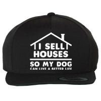 Realtor Art Real Estate House Lovers Wool Snapback Cap