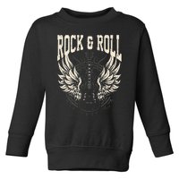 Rock And Roll Lover Gifts Cool Electric Guitar Concert Band Toddler Sweatshirt