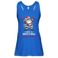 Rock And Roll Guitar Santa Christmas Rock Music Lover Funny Gift Ladies Essential Flowy Tank