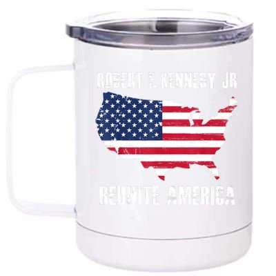 Reunite America RFK Kennedy Democrat President 2024 Women 12 oz Stainless Steel Tumbler Cup