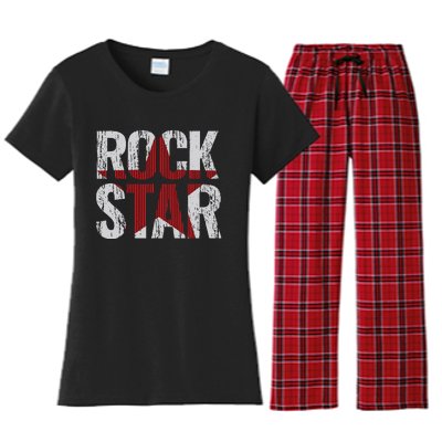 Rock And Roll Star Women's Flannel Pajama Set