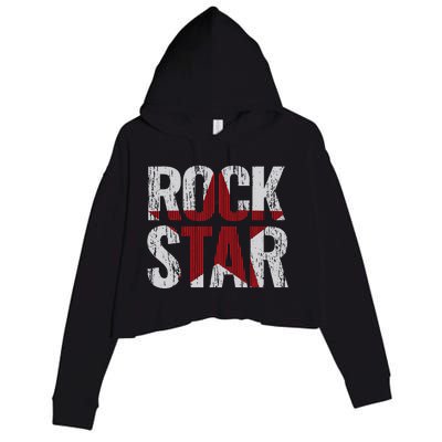 Rock And Roll Star Crop Fleece Hoodie