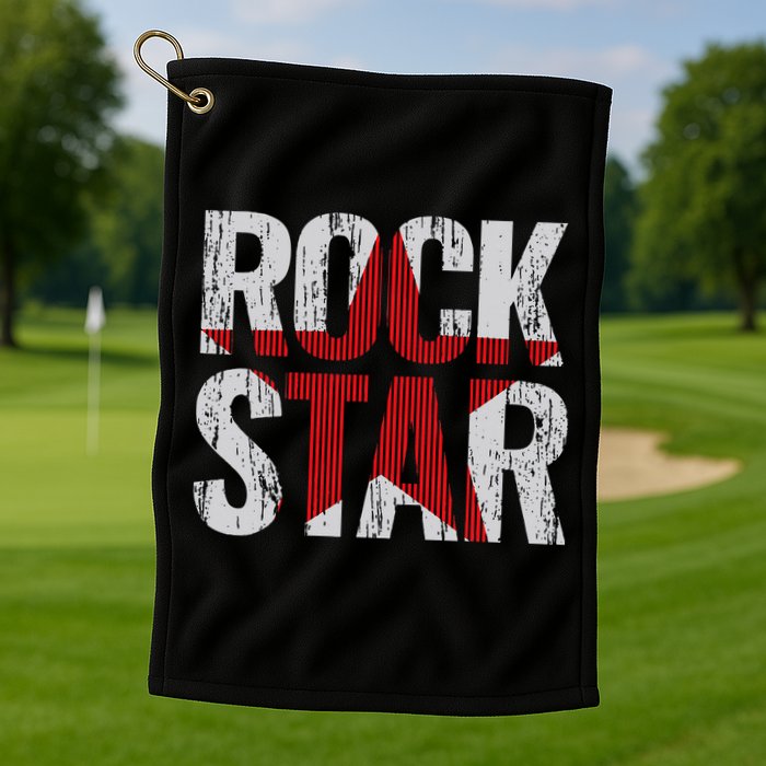 Rock And Roll Star Golf Towel