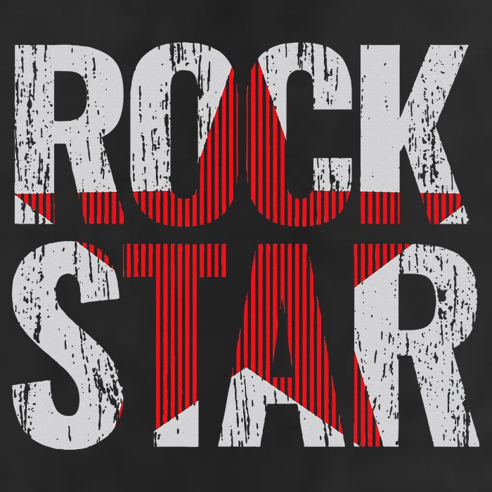 Rock And Roll Star Golf Towel