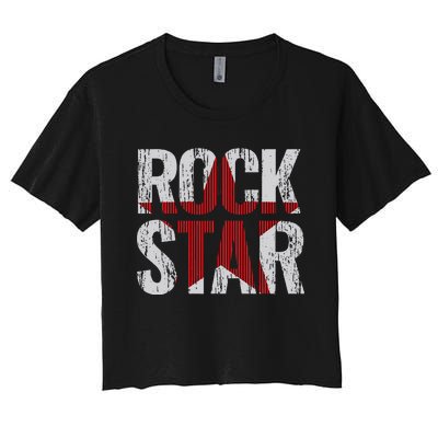 Rock And Roll Star Women's Crop Top Tee