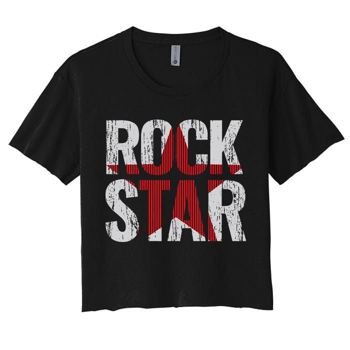 Rock And Roll Star Women's Crop Top Tee