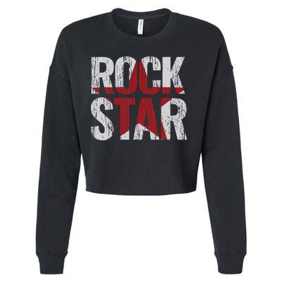 Rock And Roll Star Cropped Pullover Crew