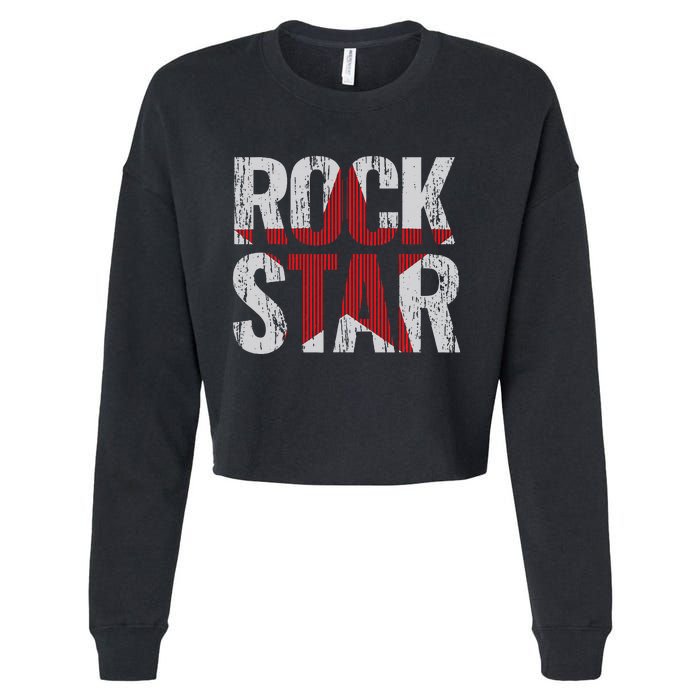 Rock And Roll Star Cropped Pullover Crew