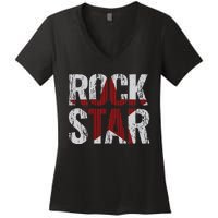 Rock And Roll Star Women's V-Neck T-Shirt