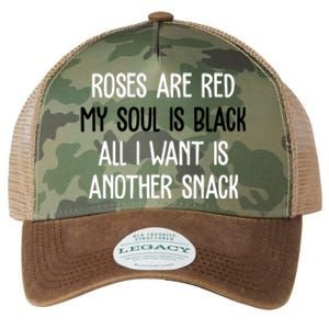 Roses Are Red My Soul Is Black All I Want Is Another Snack Funny Valentines Day Legacy Tie Dye Trucker Hat