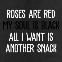 Roses Are Red My Soul Is Black All I Want Is Another Snack Funny Valentines Day 7 Panel Mesh Trucker Snapback Hat