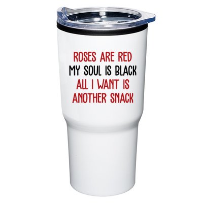Roses Are Red My Soul Is Black All I Want Is Another Snack Funny Valentines Day Tumbler