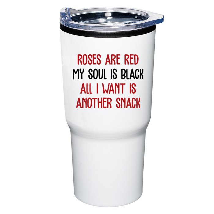 Roses Are Red My Soul Is Black All I Want Is Another Snack Funny Valentines Day Tumbler