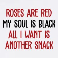 Roses Are Red My Soul Is Black All I Want Is Another Snack Funny Valentines Day Premium T-Shirt