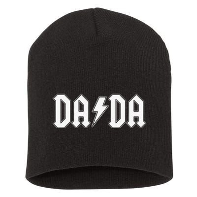 Rock and Roll Dada Father's Day For New Dad for Him Dada Short Acrylic Beanie