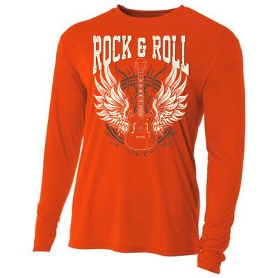 Rock And Roll Lover Gifts Cool Electric Guitar Concert Band Cooling Performance Long Sleeve Crew