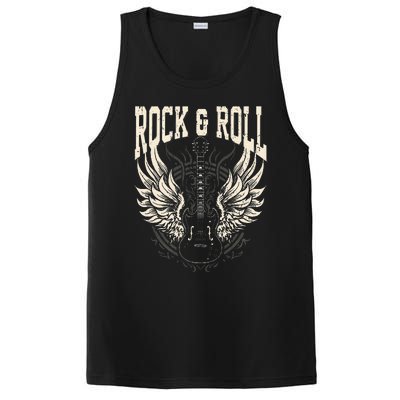 Rock And Roll Lover Gifts Cool Electric Guitar Concert Band PosiCharge Competitor Tank