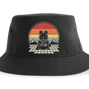 Retro Anime Ra Cat Japanese Noodles Aesthetic Kawaii  Sustainable Bucket Hat