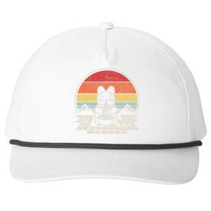 Retro Anime Ra Cat Japanese Noodles Aesthetic Kawaii  Snapback Five-Panel Rope Hat