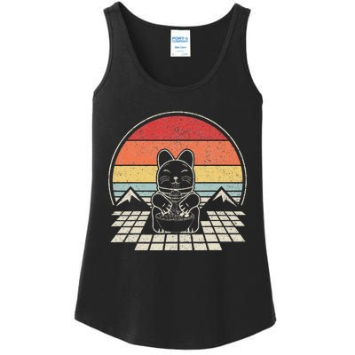 Retro Anime Ra Cat Japanese Noodles Aesthetic Kawaii  Ladies Essential Tank