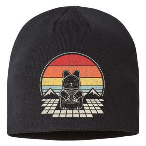 Retro Anime Ra Cat Japanese Noodles Aesthetic Kawaii  Sustainable Beanie