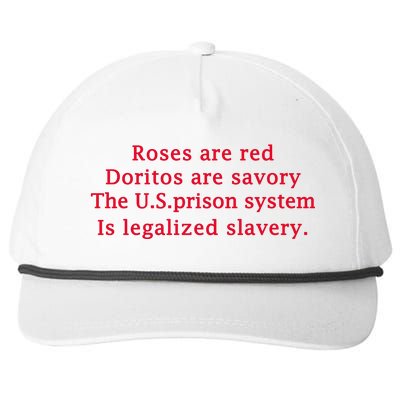 Roses Are Red Doritos Are Savory The U.S. Prison Snapback Five-Panel Rope Hat