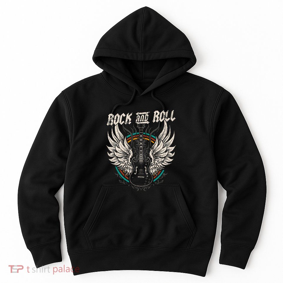 Rock And Roll Guitar Vintage Rock Music Hoodie