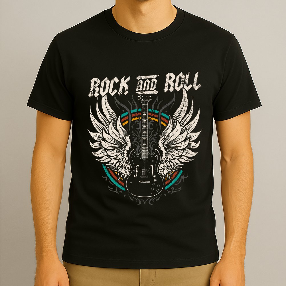 Rock And Roll Guitar Vintage Rock Music T-Shirt