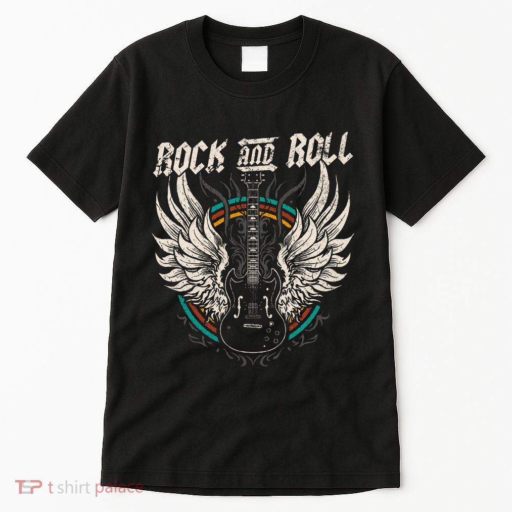 Rock And Roll Guitar Vintage Rock Music Tall T-Shirt