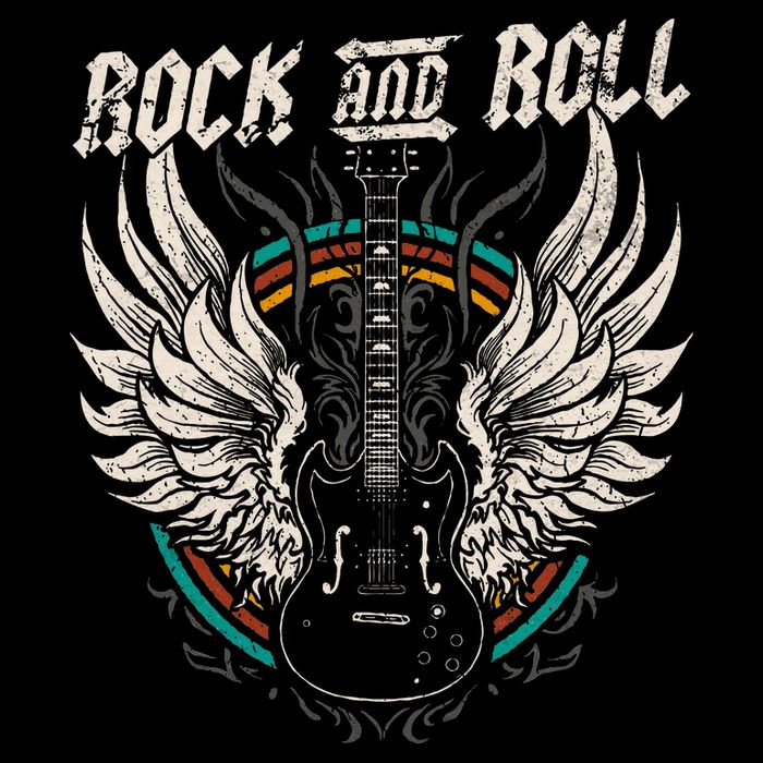 Rock And Roll Guitar Vintage Rock Music Backpack