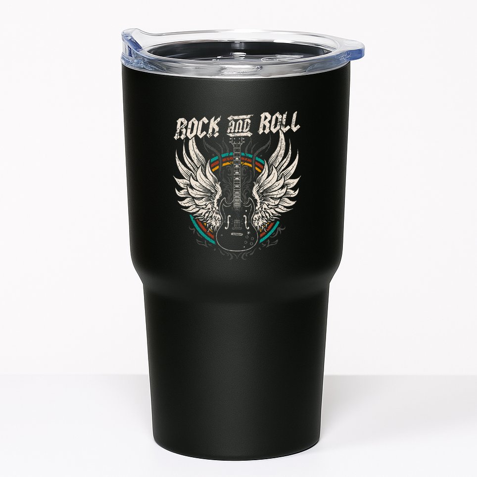 Rock And Roll Guitar Vintage Rock Music Tumbler