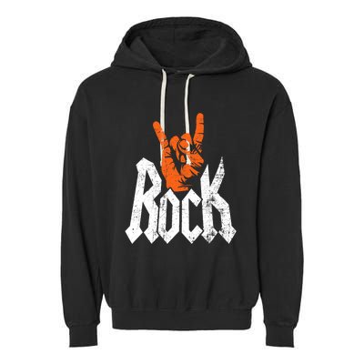 Rock And Roll Rock Music Rock Music Lover Garment-Dyed Fleece Hoodie