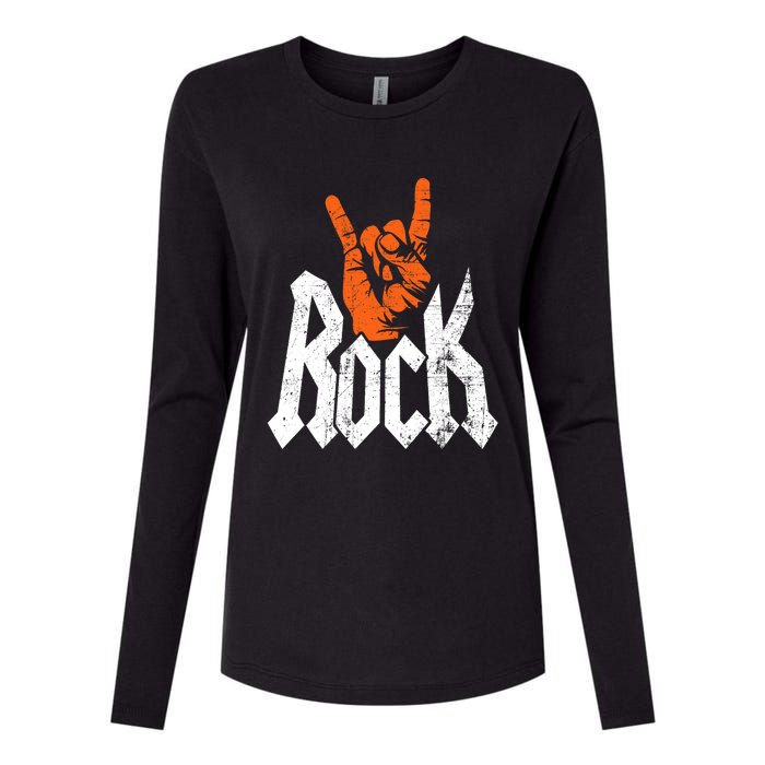 Rock And Roll Rock Music Rock Music Lover Womens Cotton Relaxed Long Sleeve T-Shirt